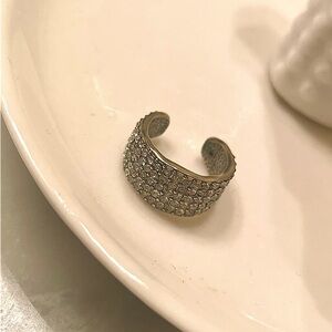 Mr. Kate Treasure Ear Cuff -
Oxidized Brass & Black Diamond